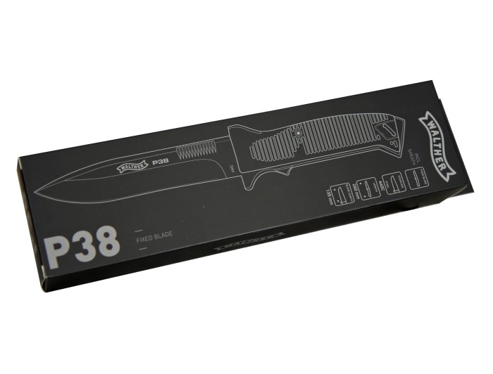 Walther P38 Messer Jagd- Outdoormesser inkl. Leder-Holster